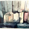 Boards/Panolar, watercolor on paper, 11" x 9" (2019), The Last Morning series,  Private Collection of Seydi Çelik